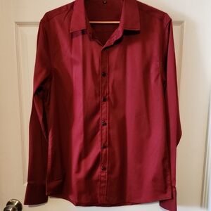 Men Kuulee Classic Red/Wine Shirt Sz Sm